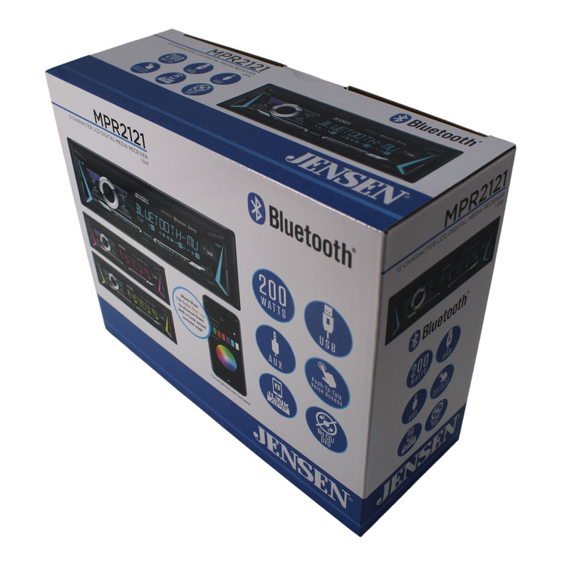 Jensen Mechless Receiver with Bluetooth and RGB Custom Colors  MPR2121
