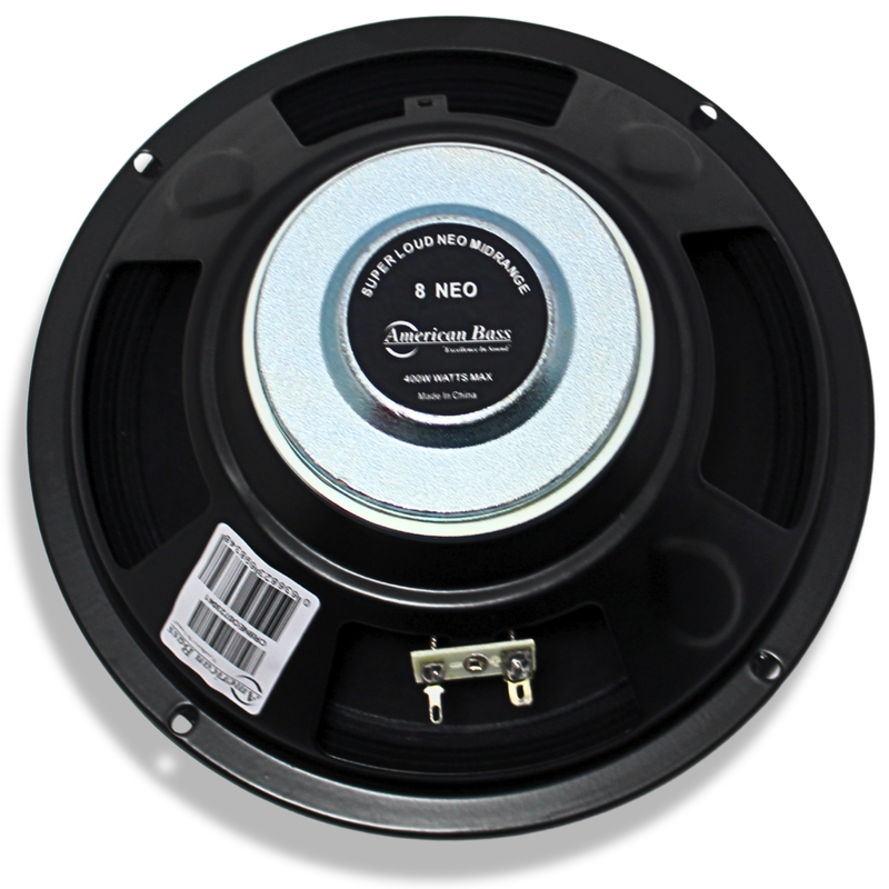American Bass 8" 200W RMS 4-Ohm 1.5" VC Midrange Pro Neodymium Speaker NEO8