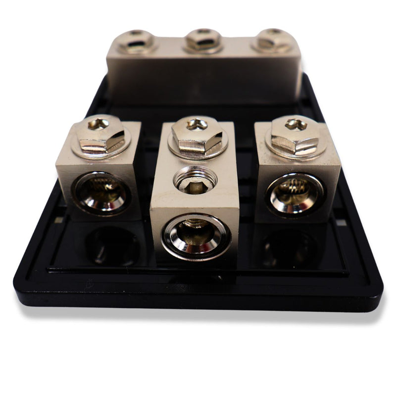 Audiopipe 3-position ANL Fused Distribution Block 34040-ANL1/0-4 Gauge in/out