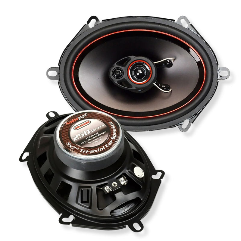 Audiopipe 5x7" 3-Way 250W 4 Ohm Tri-Axial Speakers Pair CSL-5703R