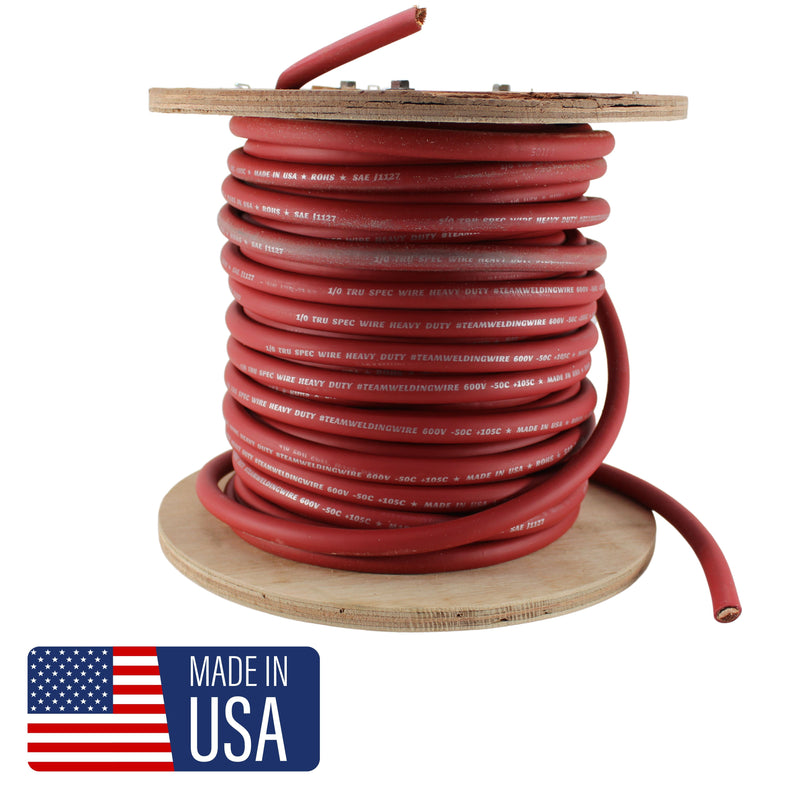 GP Car Audio 0 AWG Competition Copper Power/Ground Wire Red Lot Cut By The Foot