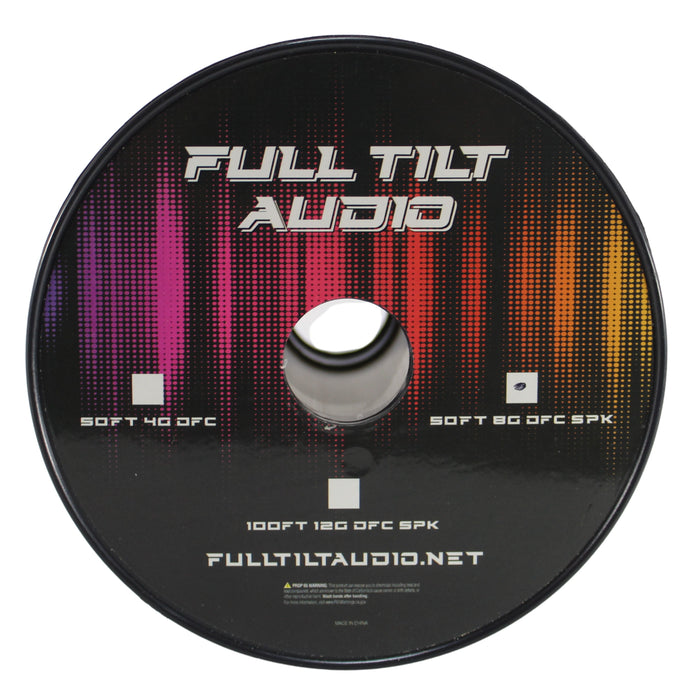 Full Tilt Audio 8 Gauge Tinned Oxygen Free Copper Speaker Wire Blue/Black Lot