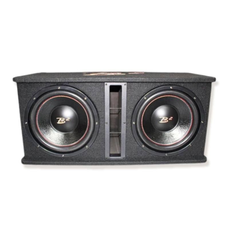 B2 Audio Full Car Audio Package DVPE212 Loaded Enclosure w/ RGB Amplifiers w/ 8" Speakers
