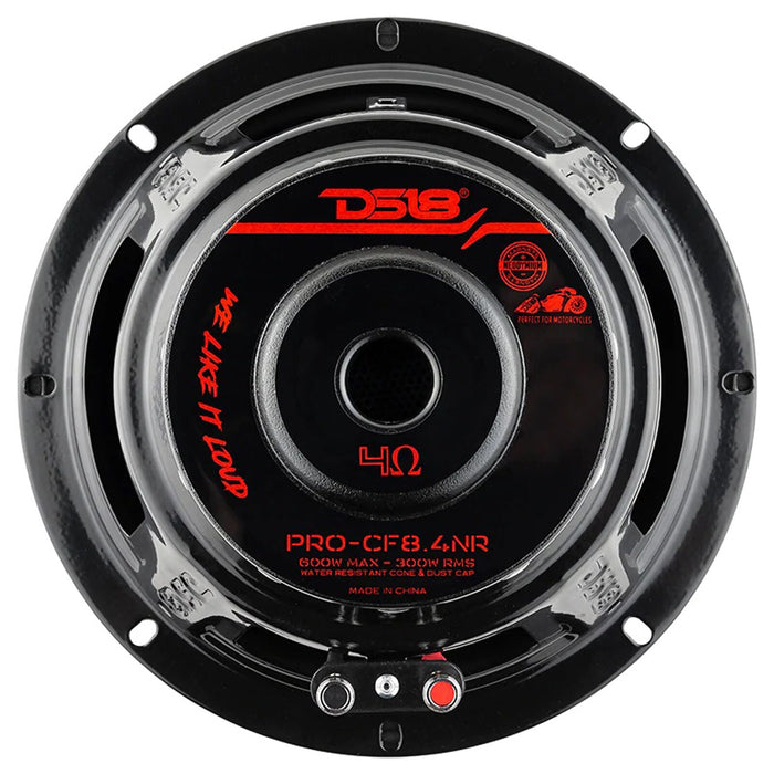 DS18 8" Motorcycle Mid-Bass Loudspeaker Marine & Powersports 600W 4 Ohm CF8.4NR