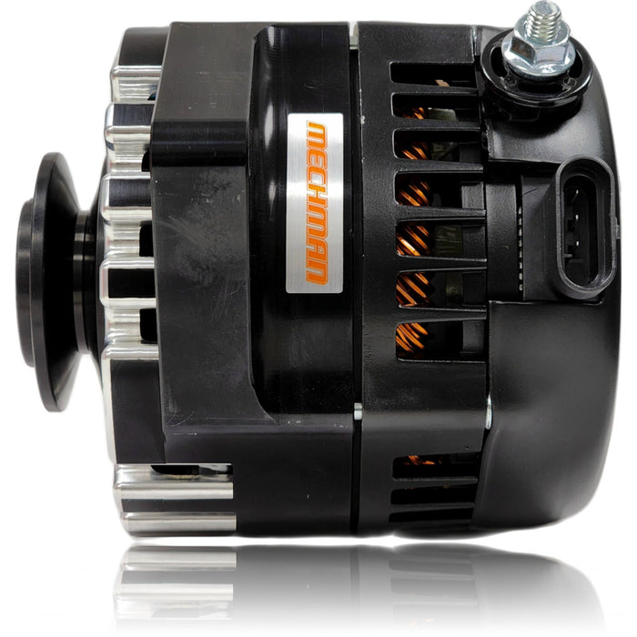 Mechman S-Series Black 170 Amp Racing Alternator For 1965-1985 Early Ford