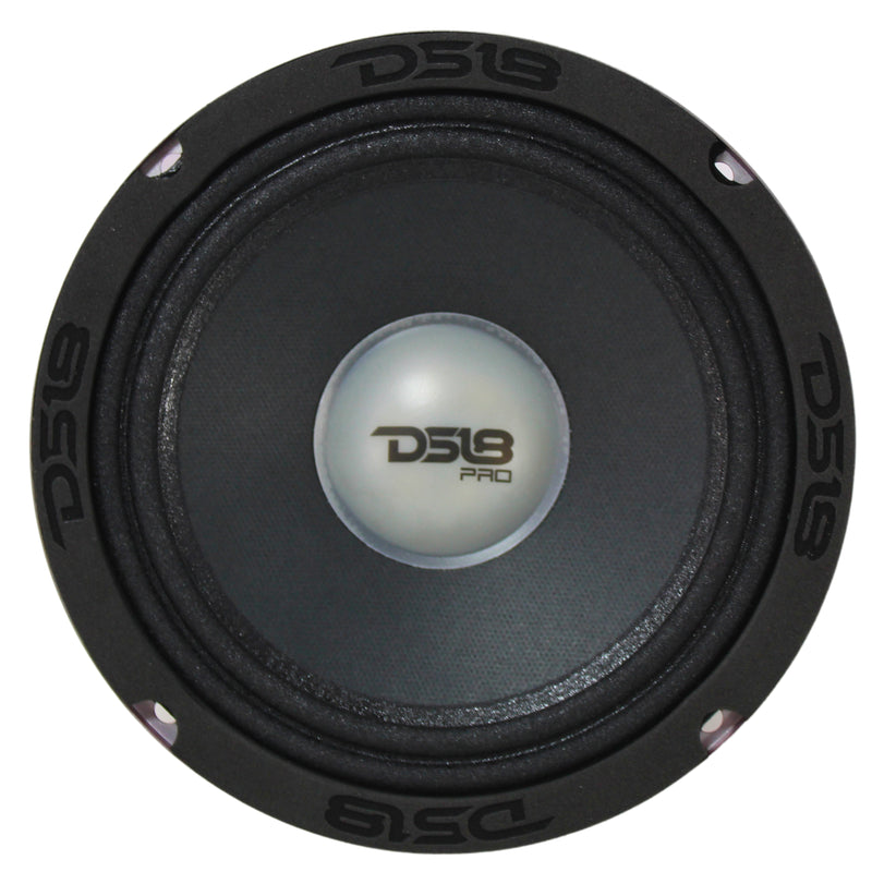 DS18 6.5" 4 Ohm 275W RMS Midrange Loudspeaker w/ RGB LED Lights PRO-X6.4RGBCAP