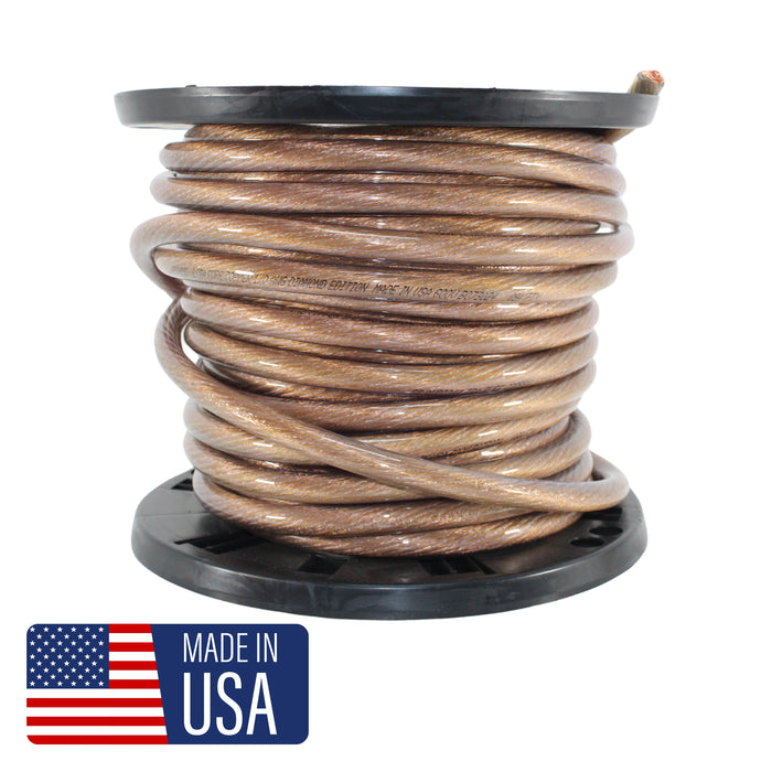 GP Car Audio 1/0 True AWG 100% OFC 0GA Pure Copper Power/Ground Wire Clear Lot