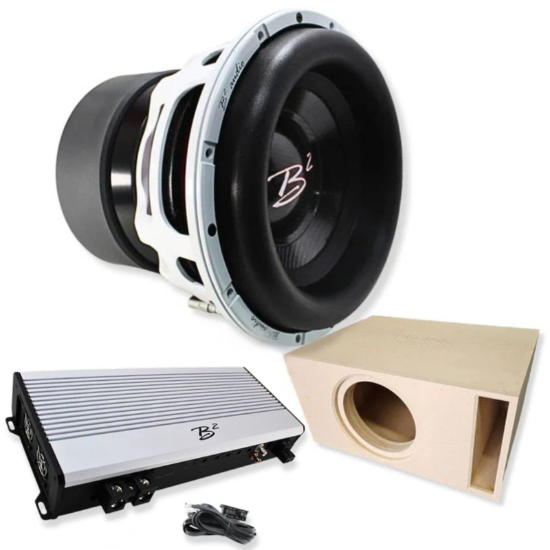 RAGEXL 12" D1 3500W RMS Subwoofer + S12ELITE Enclosure + 4800W Mono Amp B2 Audio