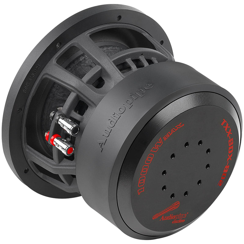 8" 500W RMS 2-Ohm DVC Competition Subwoofer Audiopipe TXX-BDX Series TXX-BDX-8D2