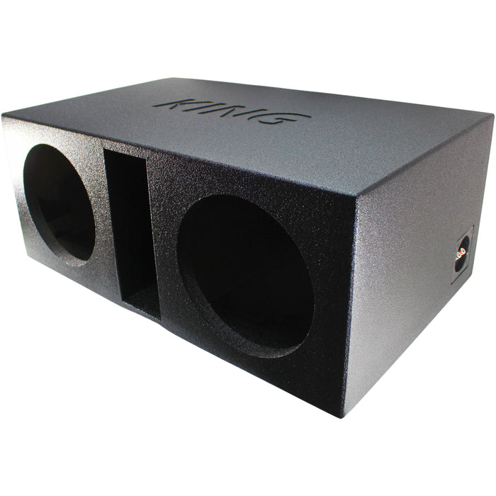 Dual 10" SPL Front Ported Sprayed Finish Universal King Box | AK-10DVXL