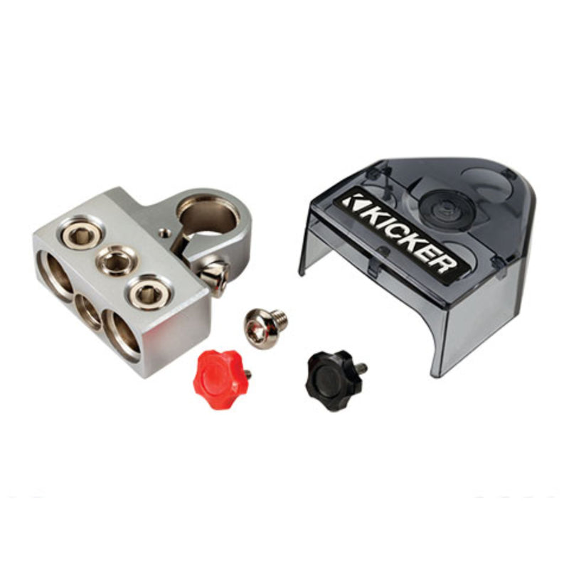 Kicker Pos/Neg Battery Terminal 2x 0 AWG - 8 AWG / 1x 4 AWG - 8 AWG 46BT4