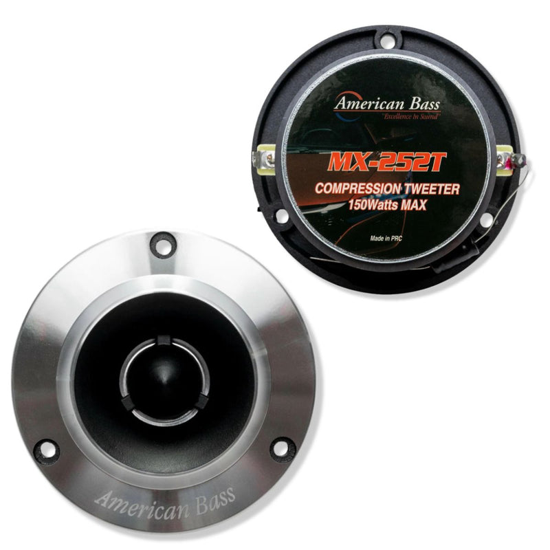 American Bass 1" 75 Watt RMS 4 Ohm Compression Bullet Tweeter Pair MX-252T