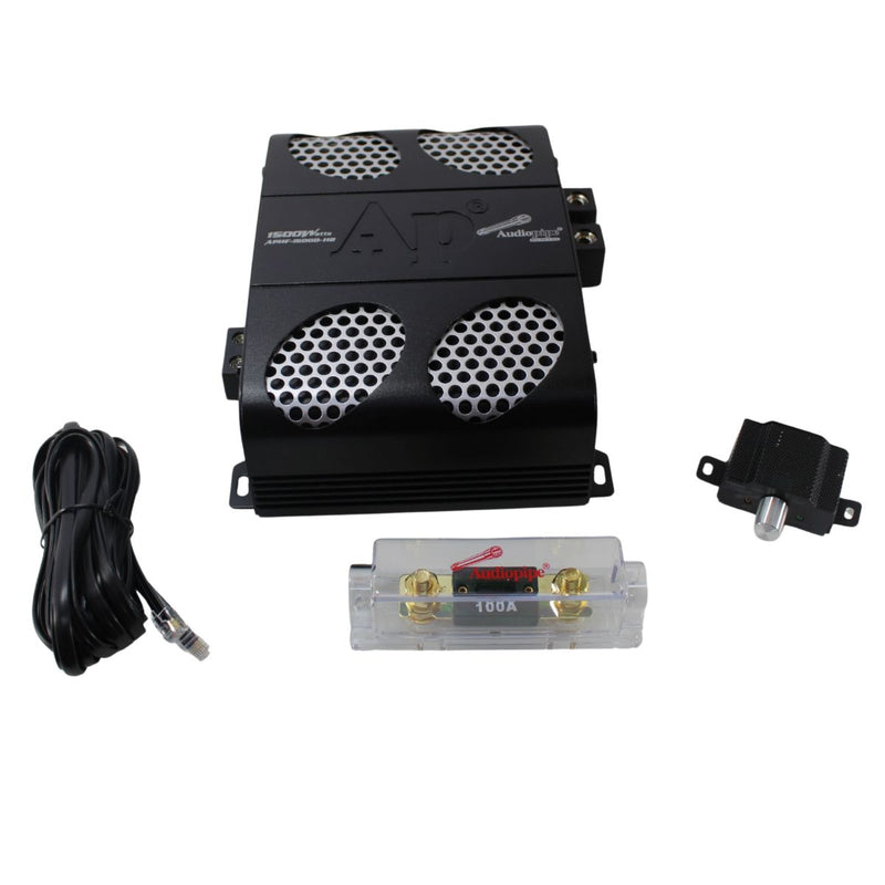 15" 500 Watt RMS Pro Car Audio Subwoofer Combo w/APHF 1500 Watt Mono Amplifier