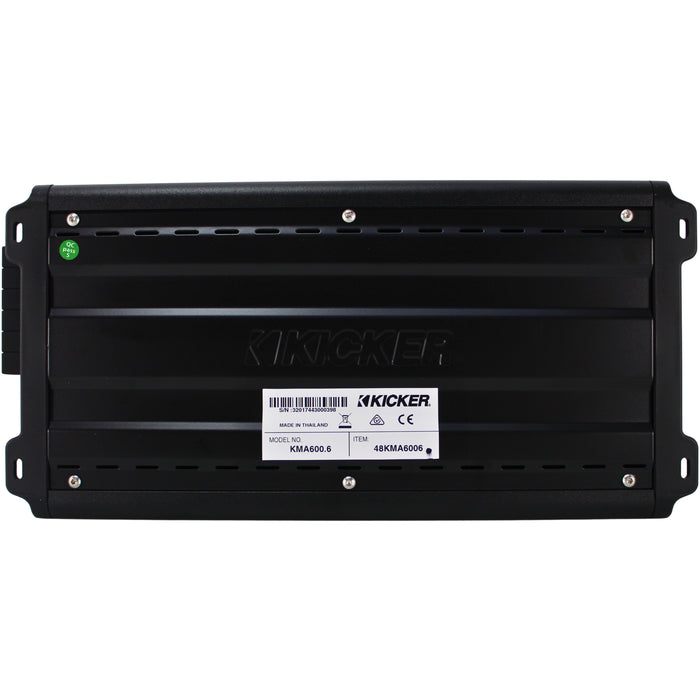 Kicker KMA Series 600W 6-Ch Class-D Full Range Marine Amplifier / 48KMA6006