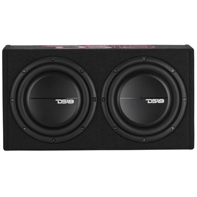 10 350W RMS 2-Ohm Loaded Subwoofer Sealed Truck Enclosure w/ Passive Radiator