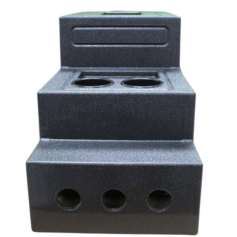King Boxes 12" Center Console Vented Woofer Cutout w/ (2) 6.5" &(2) 3.5" Cutouts