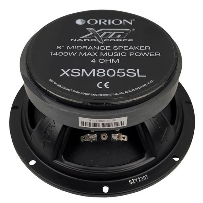 8" 350 Watts RMS 4-Ohm Slim Midrange Car Audio Speakers ORION XTR Series Pair