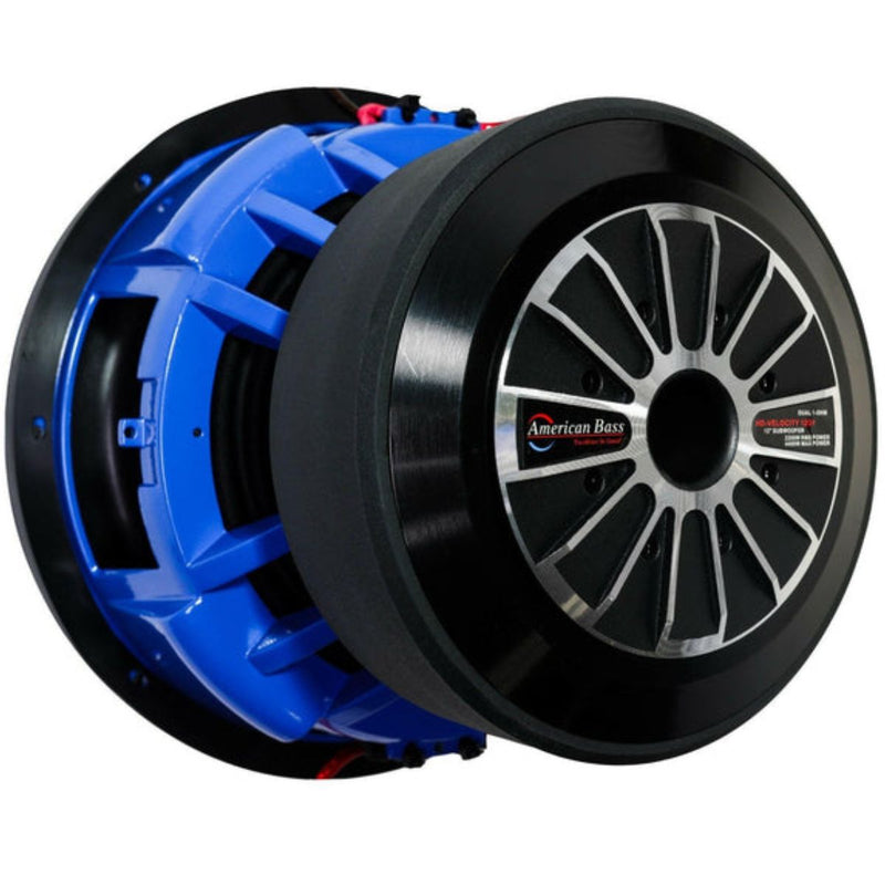 American Bass 12" 1-Ohm 2200W RMS Triple Stack Magnet Subwoofer HD-VELOCITY12-D1