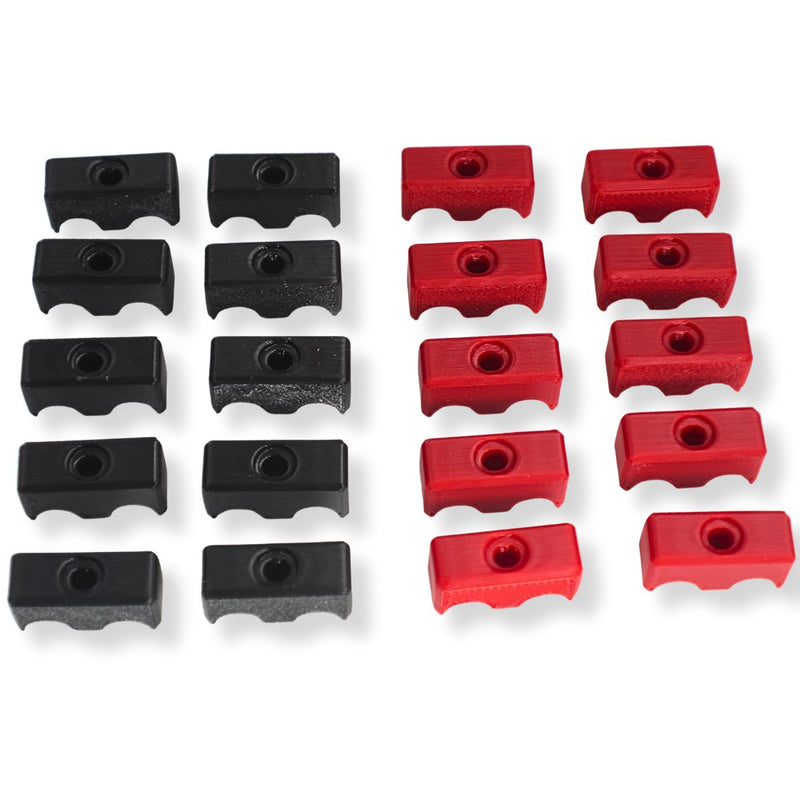 Big Jeff Audio RCA Cable Clips Wire Management 2 to 20 Pack Red and Black