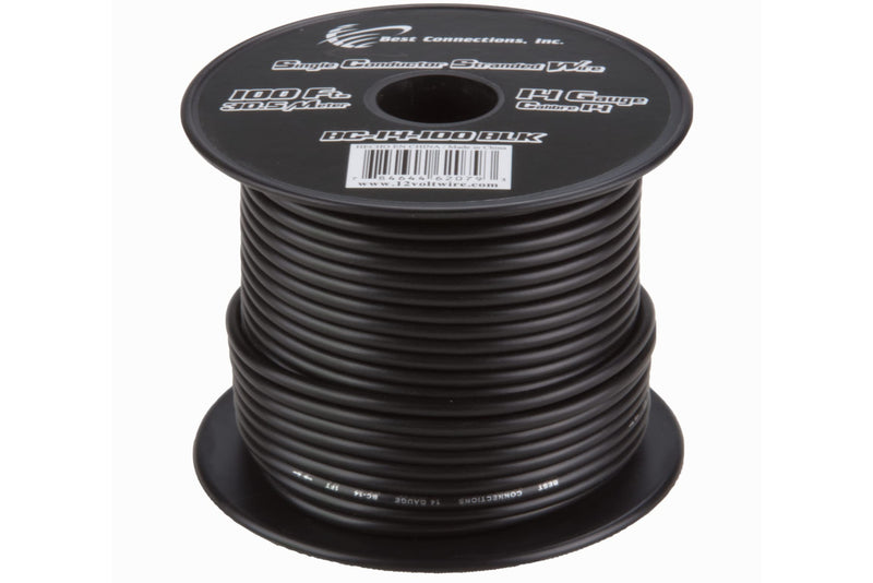 14 GA 100 FT Roll Black Stranded CCA Primary Wire Lot Cut By The Foot
