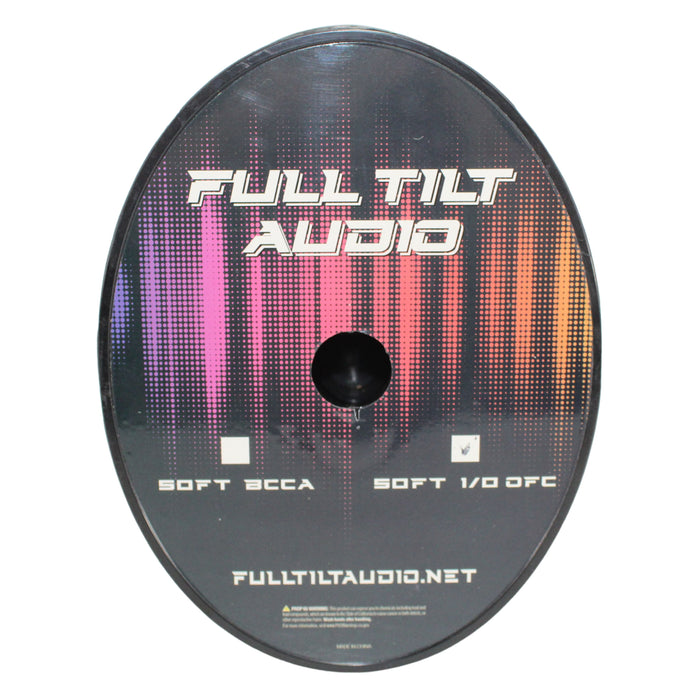 Full Tilt Audio 1/0 Gauge Tinned Oxygen Free Copper OFC Power/Ground Wire Black Lot