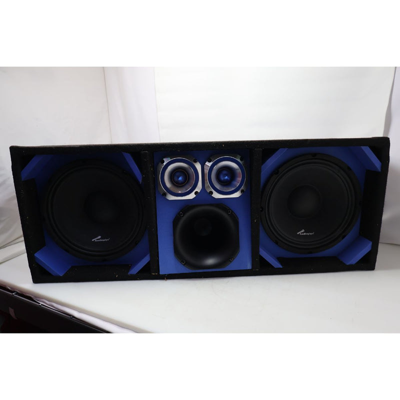 Blue Fully Loaded Speaker Box 2x 10" Woofers, 6" Driver, 2x 4" Tweeters OPEN BOX