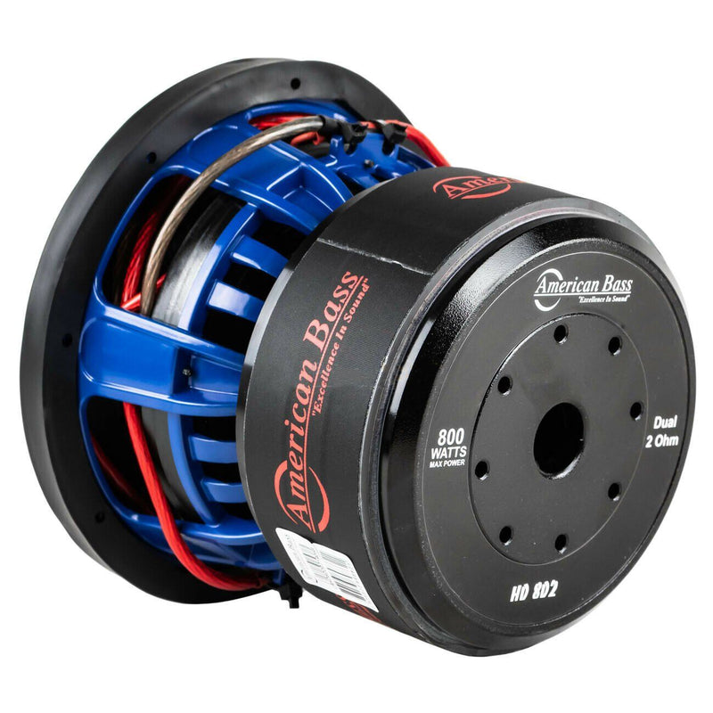 American Bass HD Series 8" 400W RMS 2-Ohm DVC Subwoofer / HD-8-D2