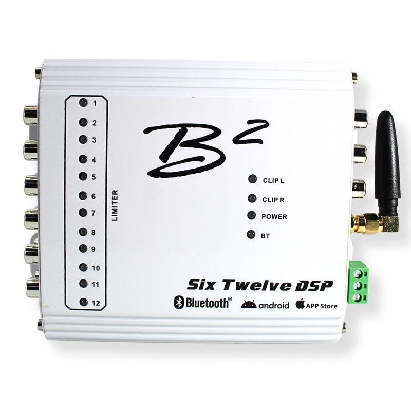 B2 Audio SixTwelve White 12Ch Bluetooth DSP 4V 96kHz w Floating Mount Bracket
