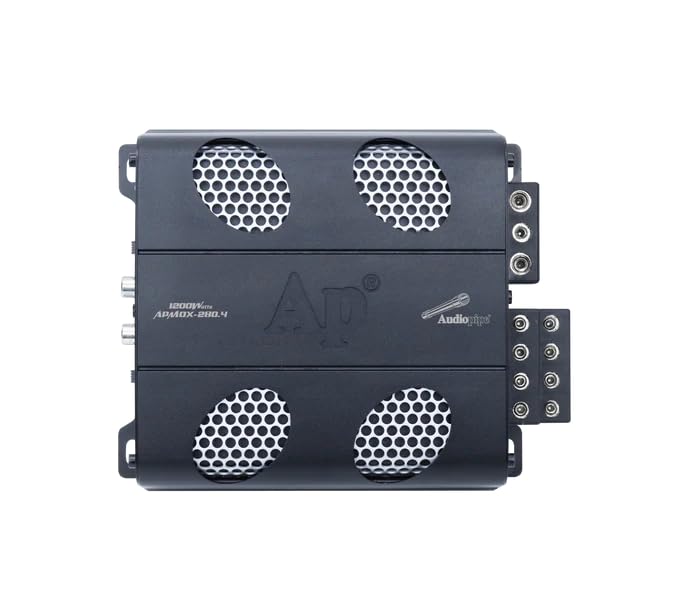 Audiopipe Mini Motorcycle 4 Channel 1120W Class D Full Range Amplifier APMOX-4200