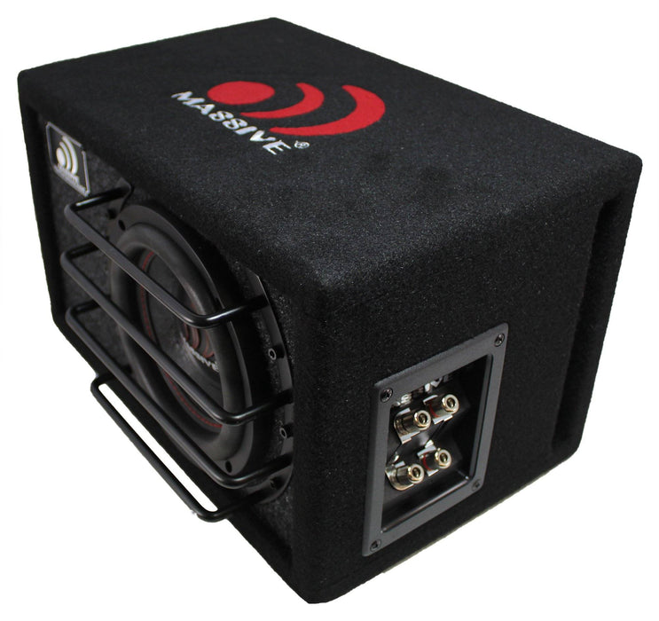 Massive Audio BG8 8" 800 Watt Dual 2 Ohm Loaded Subwoofer Ported Enclosure