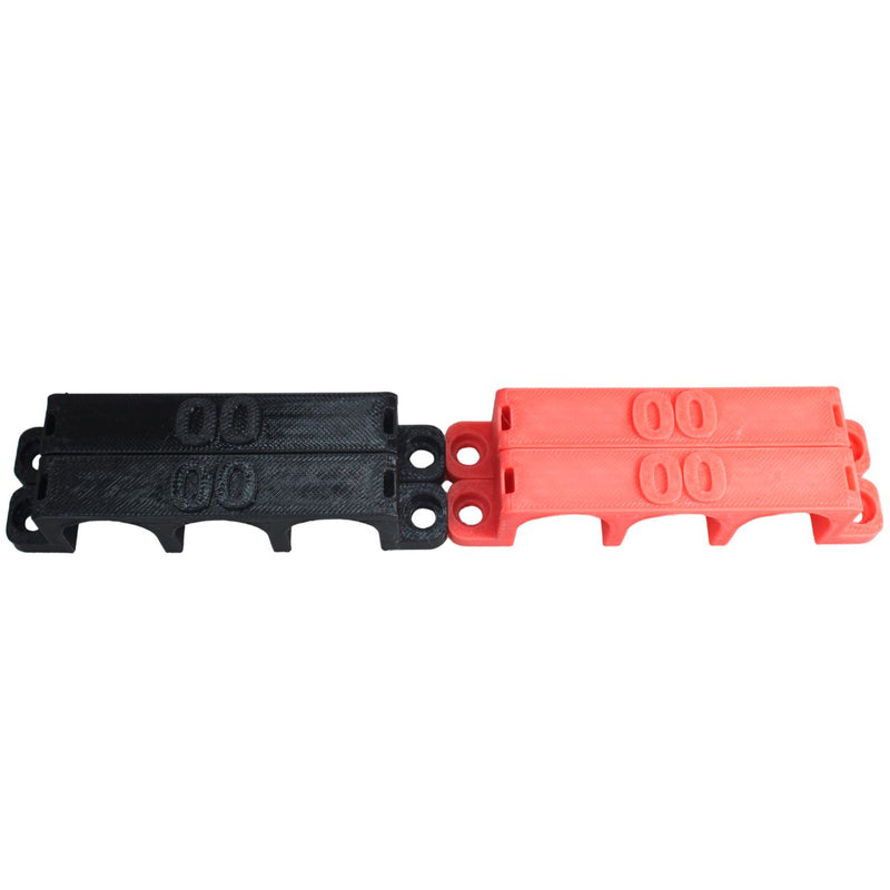 00 Gauge Cable Management Wire Comb Triple Slot Can Use w/ Cable Tie Red/Black