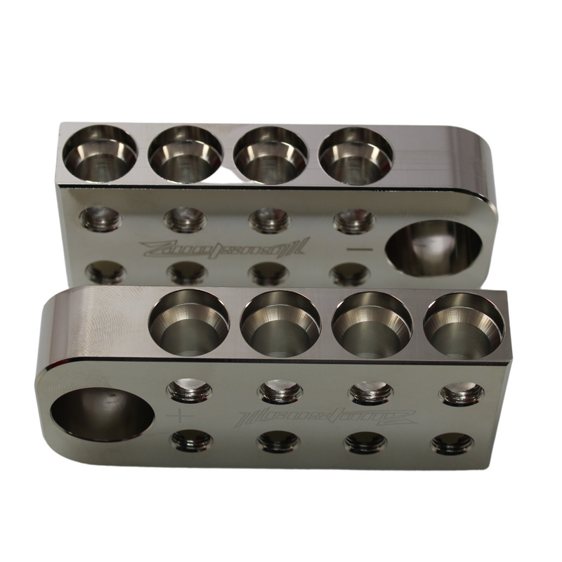 8 Input 1/0 GA Bolt Down Battery Terminal Distribution Blocks Pair OPEN BOX