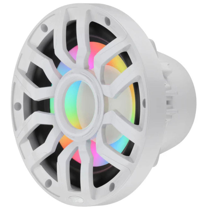 10" 500 Watt RMS 4 Ohm Marine Subwoofer w/ LED DS18 NXL-iQ10SUB White