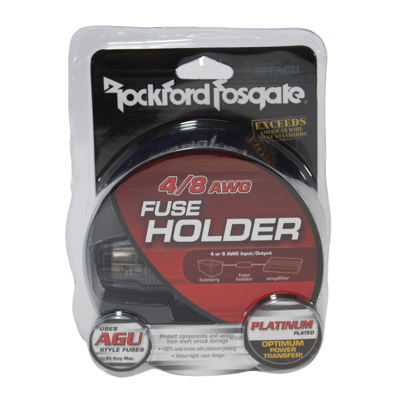 Rockford Fosgate Waterproof Inline AGU Fuse Holder for 4 AWG or 8 AWG RFFAGU
