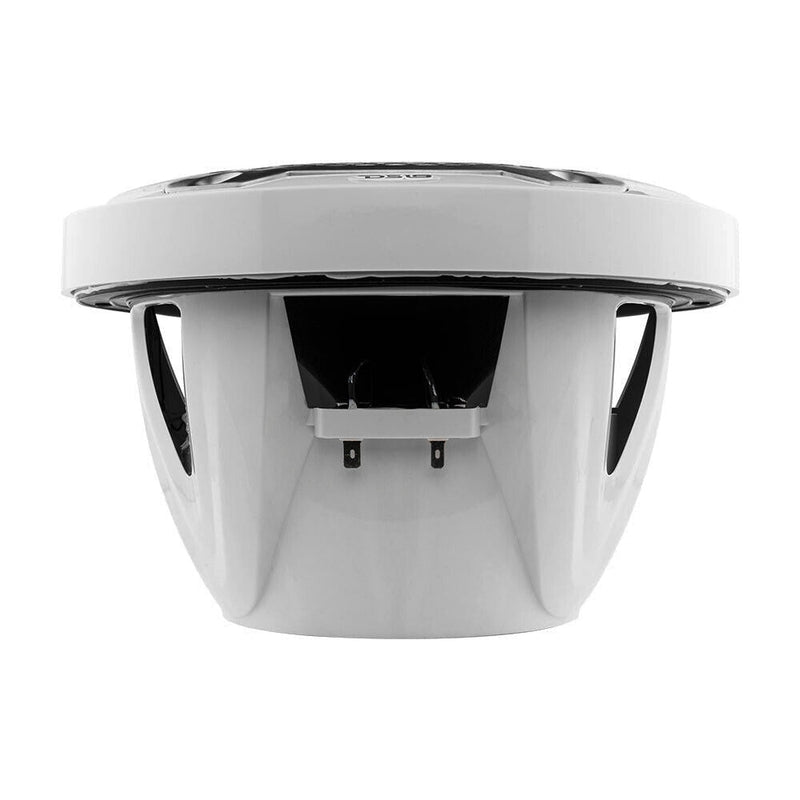 2x DS18 10" Marine Speakers 2-Way 1800W 4 Ohm /w Bullet Tweeter & RGB LED-White