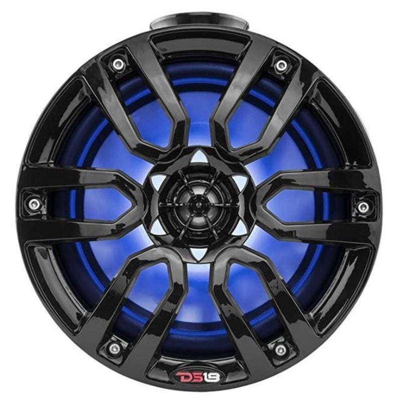 DS18 8" 100W RMS 4-Ohm Marine Pod Pair RED 6.5" Speakers w/RGB LED Light NXL-PS6