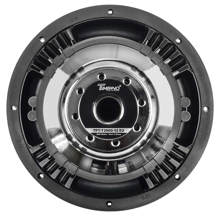 Timpano 12 Inch 2500W Dual 2 Ohm High Performance Subwoofer TPT-T2500-12 D2