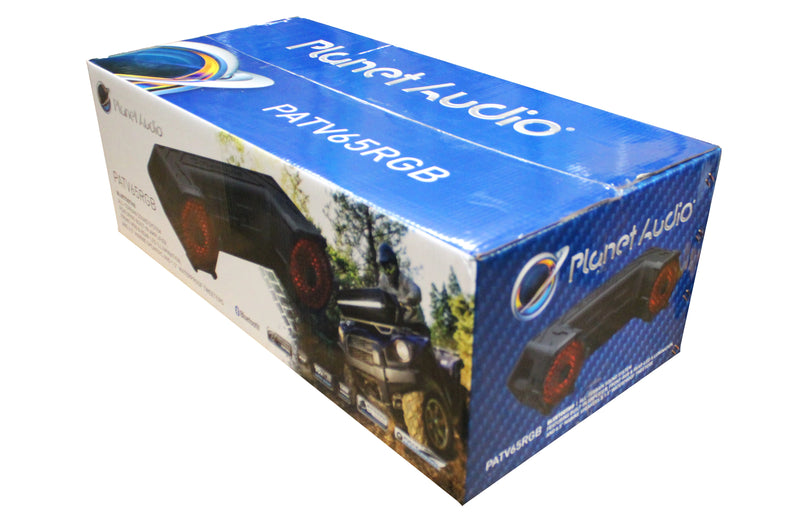 Planet Audio 6.5" Bluetooth Off Road ATV/UTV Sound System w/ RGB LED Light Bar