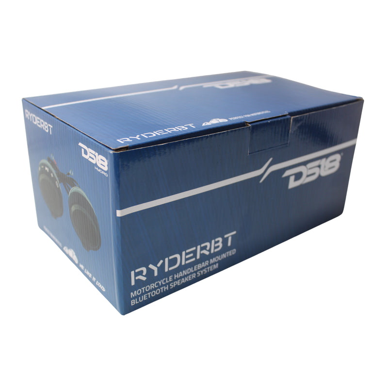 DS18 Amplified Handlebar Mount 2.5" Speaker Pods for Motorcycles with Bluetooth