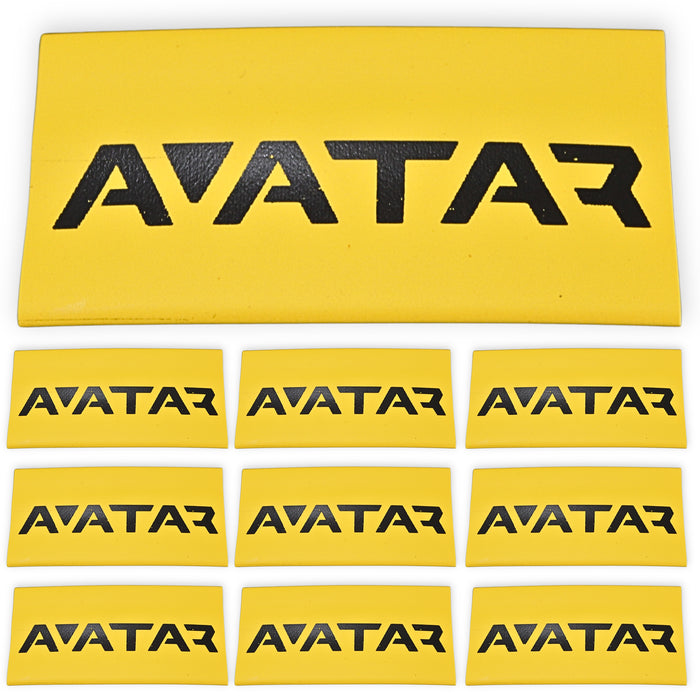 0 Gauge 3:1 Heat Shrink with Deaf Bonce / Avatar Logo 10 Pack Yellow