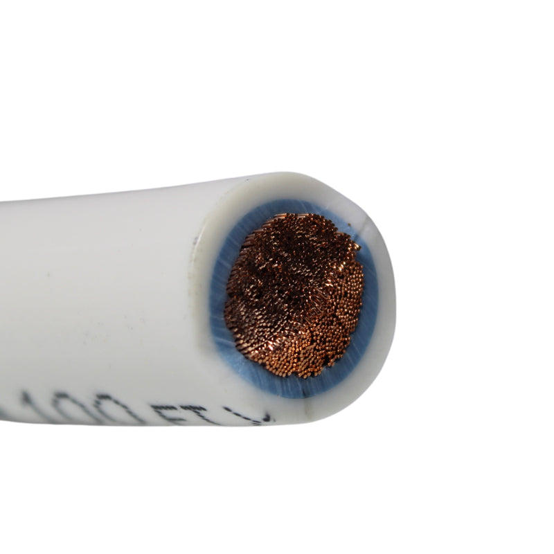 GP Car Audio 0 AWG 100% OFC Power/Ground Wire White Lot Cut By The Foot