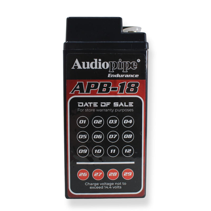 Audiopipe APB-18 12V 750W 270Amp AGM Deep Cycle Power Cell Battery 18Ah