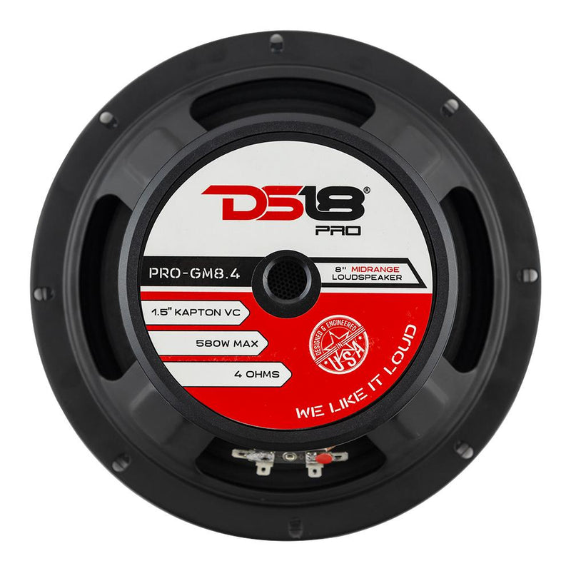DS18 PRO-GM8.4PK 8" Midrange Speakers & Bullet Tweeters Package 1760W Max