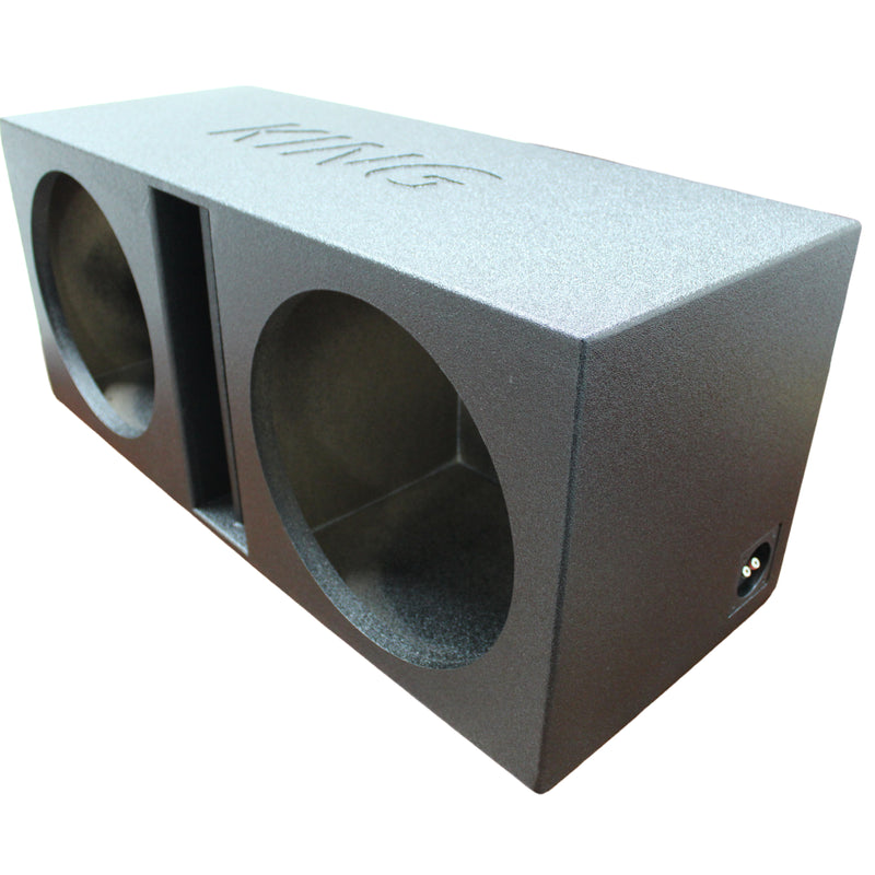 King Boxes 15" Dual Vented Divided Sprayed Universal Subwoofer Box AK-15DVL