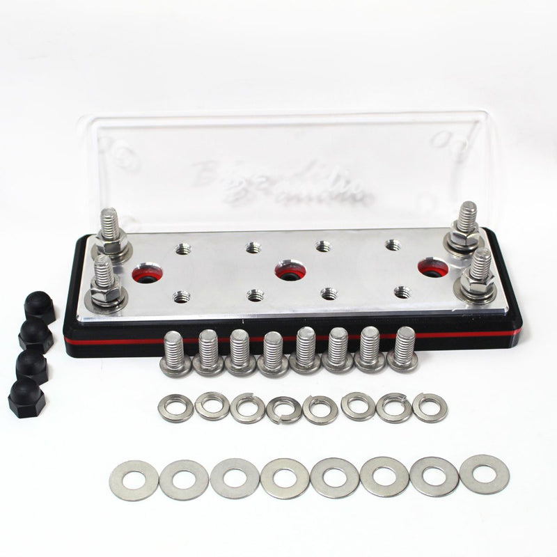 12 Spot Power / Ground 9/32 Terminal Lug Distribution Block - B2 Audio