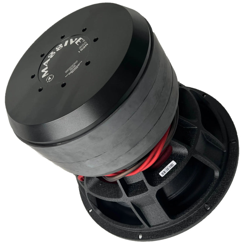 Massive Audio 15" Dual 2-Ohm 8,000 Watts RMS 132lbs Mega Subwoofer w/4-inch VC