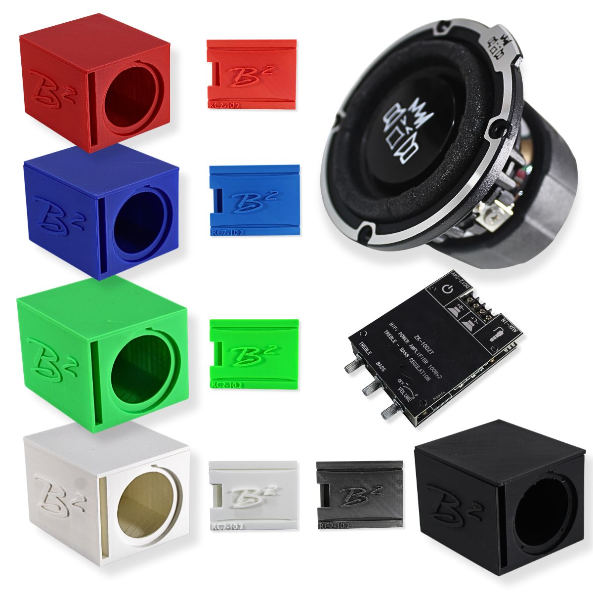 B2 Audio RIOT-2.5 Mini Woofer DIY Kit | 3D-Printed Box & Bluetooth