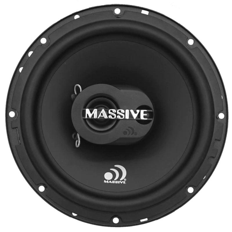 Massive Audio Pair of 6.5" 250 Watt Peak 4 Ohm 2-Way Coaxial Speakers MX65