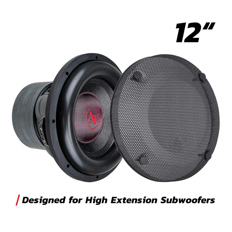 Audiopipe 12"Universal Subwoofer Grill in Black for Tall Surround Subwoofers
