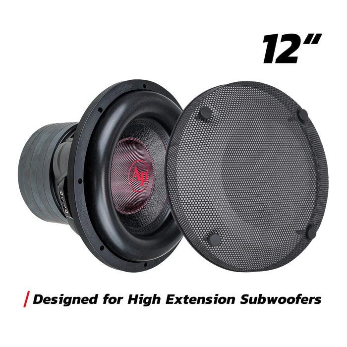 Audiopipe 12"Universal Subwoofer Grill in Black for Tall Surround Subwoofers